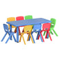 Keezi 9PCS Kids Table and Chairs Set Children Study Desk Furniture Plastic 8 Chairs - Cosy Abode