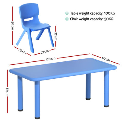 Keezi 9PCS Kids Table and Chairs Set Children Study Desk Furniture Plastic 8 Chairs - Cosy Abode