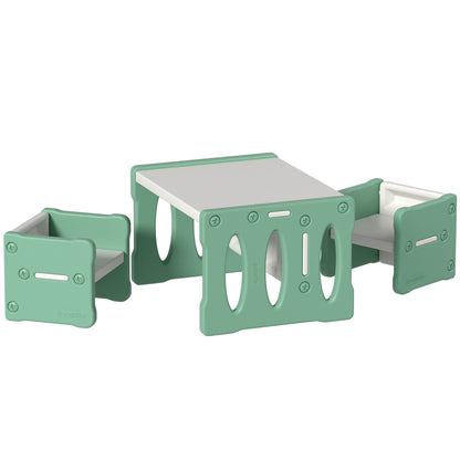 Keezi 3PCS Kids Table and Chairs Set HDPE - Cosy Abode