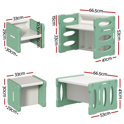 Keezi 3PCS Kids Table and Chairs Set HDPE - Cosy Abode