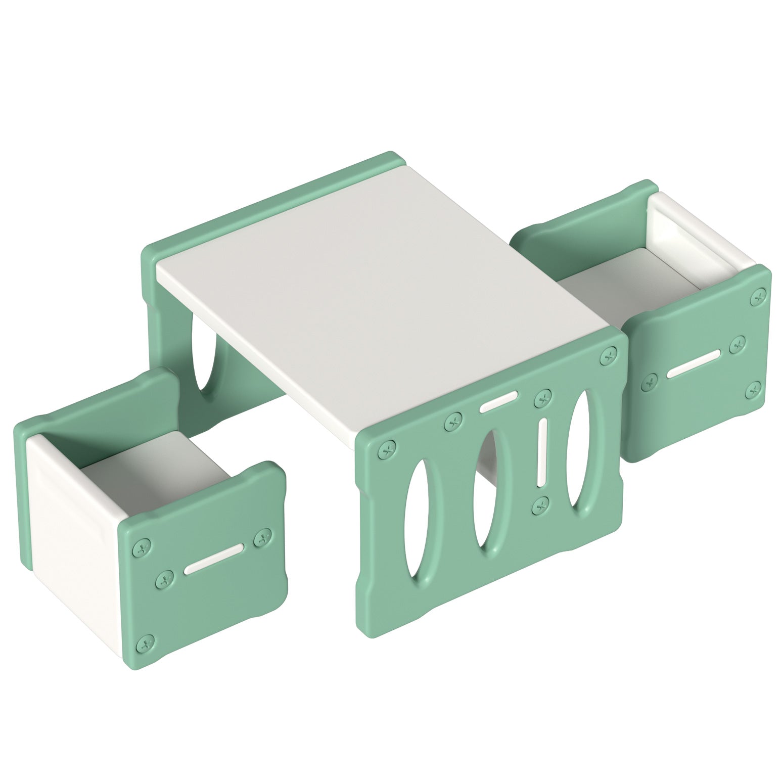 Keezi 3PCS Kids Table and Chairs Set HDPE - Cosy Abode