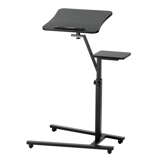 Artiss Laptop Desk Computer Table Height Adjustable Tiltable Mouse Board Black - Cosy Abode