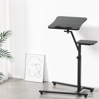 Artiss Laptop Desk Computer Table Height Adjustable Tiltable Mouse Board Black - Cosy Abode