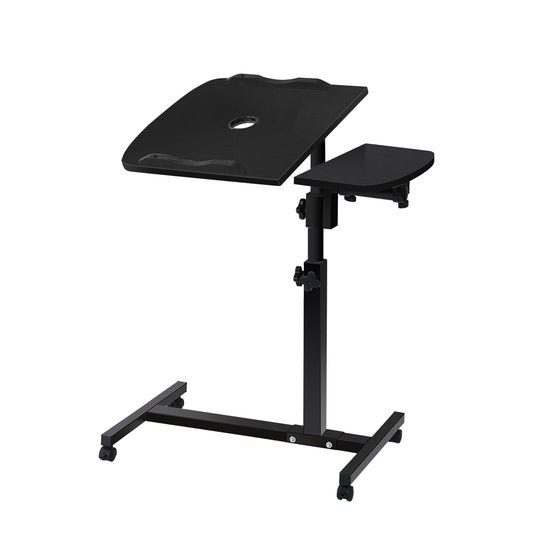 Artiss Laptop Desk Table Fan Cooling Black 60CM - Cosy Abode