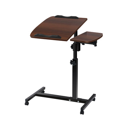 Artiss Laptop Desk Table Fan Cooling Walnut 60CM - Cosy Abode