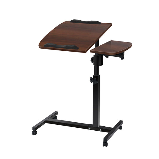 Artiss Laptop Desk Table Fan Cooling Walnut 60CM - Cosy Abode