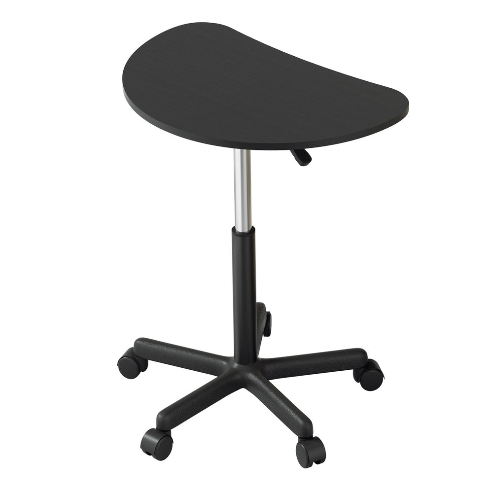 Artiss Laptop Desk Portable Height Adjustable Table Caster Wheels 60CM Black - Cosy Abode