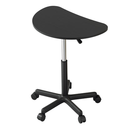 Artiss Laptop Desk Portable Height Adjustable Table Caster Wheels 60CM Black - Cosy Abode