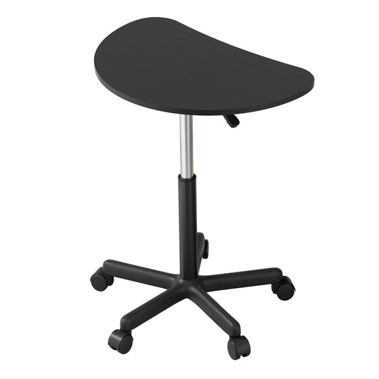 Artiss Laptop Desk Portable Height Adjustable Table Caster Wheels 60CM Black - Cosy Abode