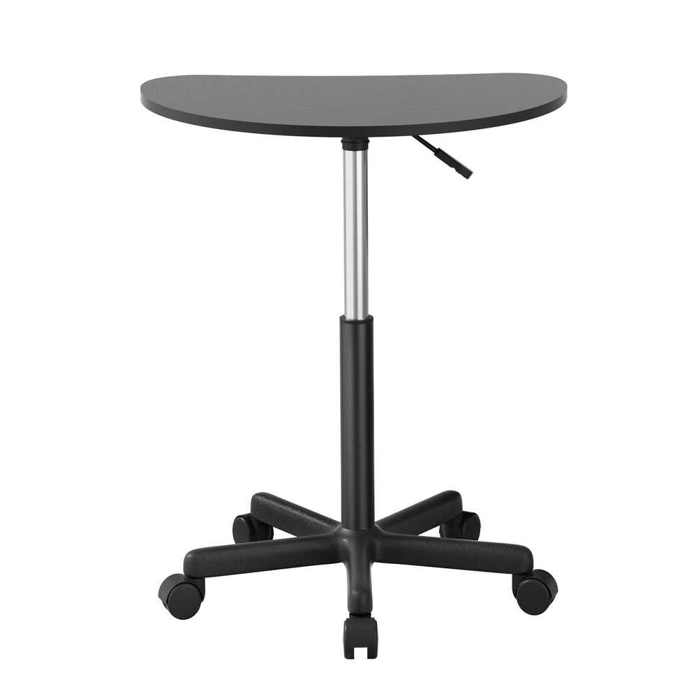 Artiss Laptop Desk Portable Height Adjustable Table Caster Wheels 60CM Black - Cosy Abode