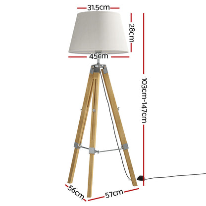 Artiss Tripod Floor Lamp Adjustable Height LED Light Stand Home Room Reading - Cosy Abode