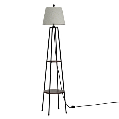 Artiss Floor Lamp 2 Tier Shelf Storage LED Light Stand Home Living Room Upright - Cosy Abode