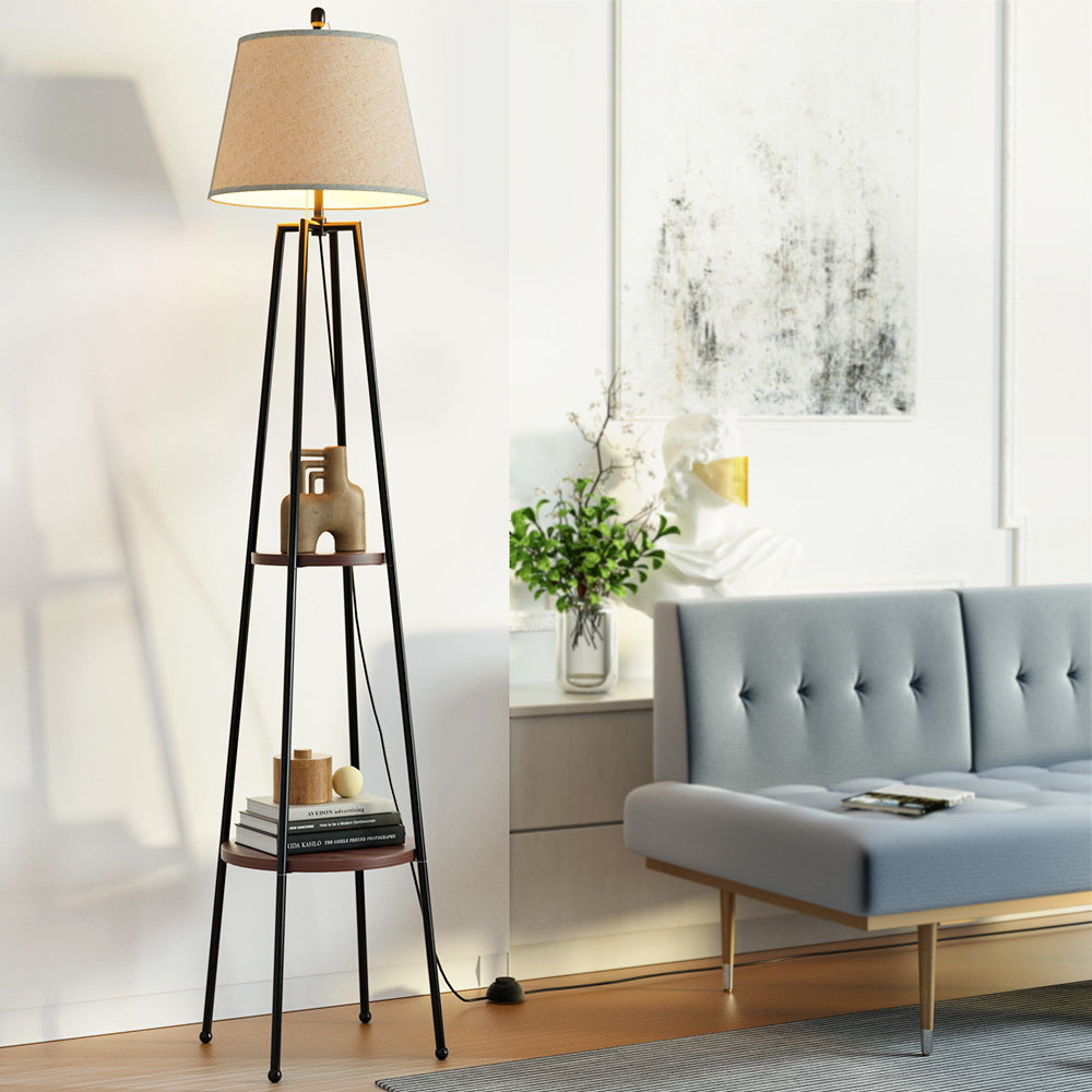 Artiss Floor Lamp 2 Tier Shelf Storage LED Light Stand Home Living Room Upright - Cosy Abode