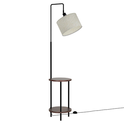 Artiss Floor Lamp 2 Tier Shelf Storage LED Light Stand Home Room Adjustable Head - Cosy Abode