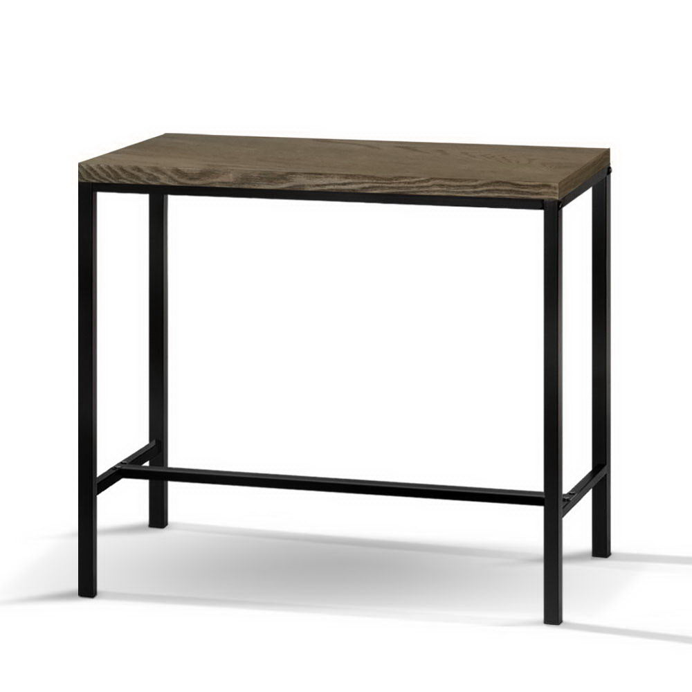 Artiss Vintage Industrial High Bar Table for Stool Kitchen Cafe Desk Dark Brown - Cosy Abode