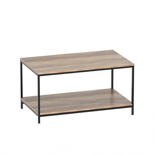 Artiss Coffee Table Rectangular 93CM Walnut Olin - Cosy Abode