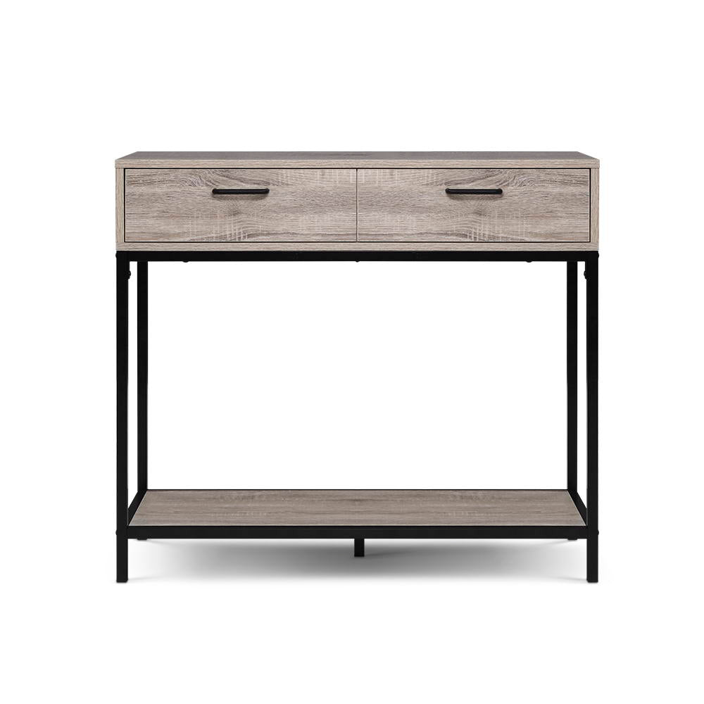Artiss Hallway Console Table Hall Side Entry Display Desk Drawer Storage Oak - Cosy Abode