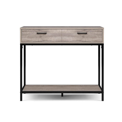 Artiss Hallway Console Table Hall Side Entry Display Desk Drawer Storage Oak - Cosy Abode