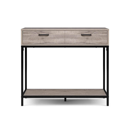 Artiss Hallway Console Table Hall Side Entry Display Desk Drawer Storage Oak - Cosy Abode