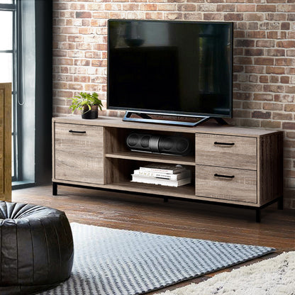 Artiss TV Cabinet Entertainment Unit 132cm Pine Tania - Cosy Abode