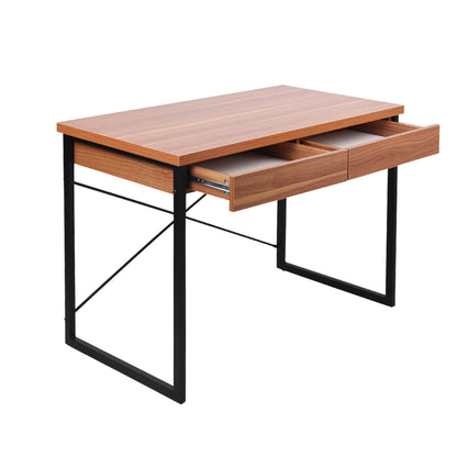 Artiss Computer Desk Drawer Storage Walnut 100CM - Cosy Abode