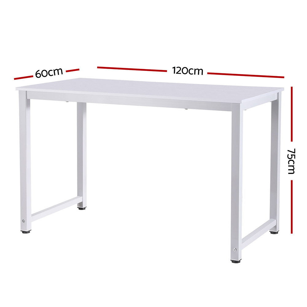 Artiss Computer Desk Home Office Study Table White 120CM - Cosy Abode