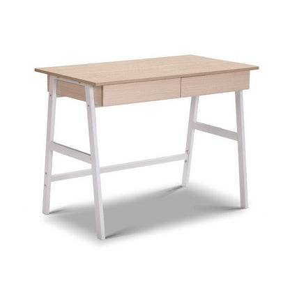 Artiss Computer Desk Drawer Cabinet Oak 100CM - Cosy Abode