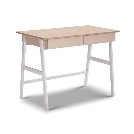 Artiss Computer Desk Drawer Cabinet Oak 100CM - Cosy Abode