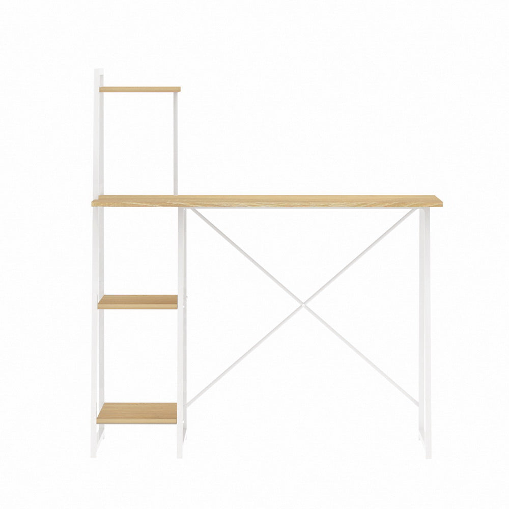 Artiss Computer Desk Bookshelf Storage Oak 100CM - Cosy Abode