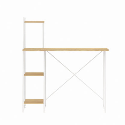 Artiss Computer Desk Bookshelf Storage Oak 100CM - Cosy Abode