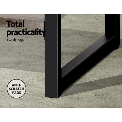 Artiss Bookshelf 3 Tiers - NOE Black and Oak - Cosy Abode