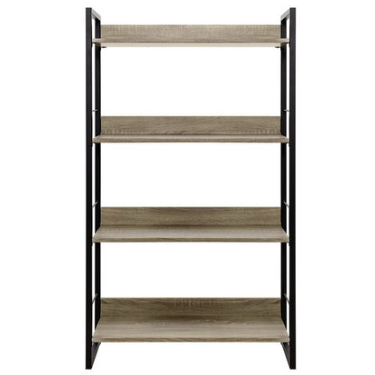 Artiss Bookshelf 4 Tiers - NOE Black and Oak - Cosy Abode
