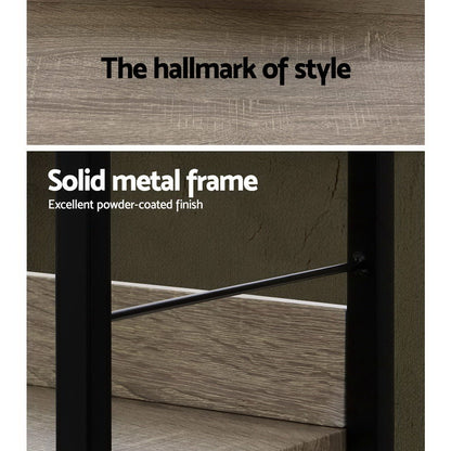 Artiss Bookshelf 4 Tiers - NOE Black and Oak - Cosy Abode