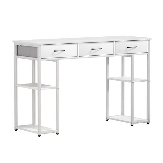 Artiss Computer Desk Drawer Shelves Study Table 120CM White - Cosy Abode