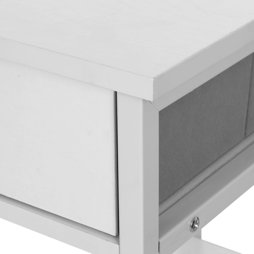Artiss Computer Desk Drawer Shelves Study Table 120CM White - Cosy Abode