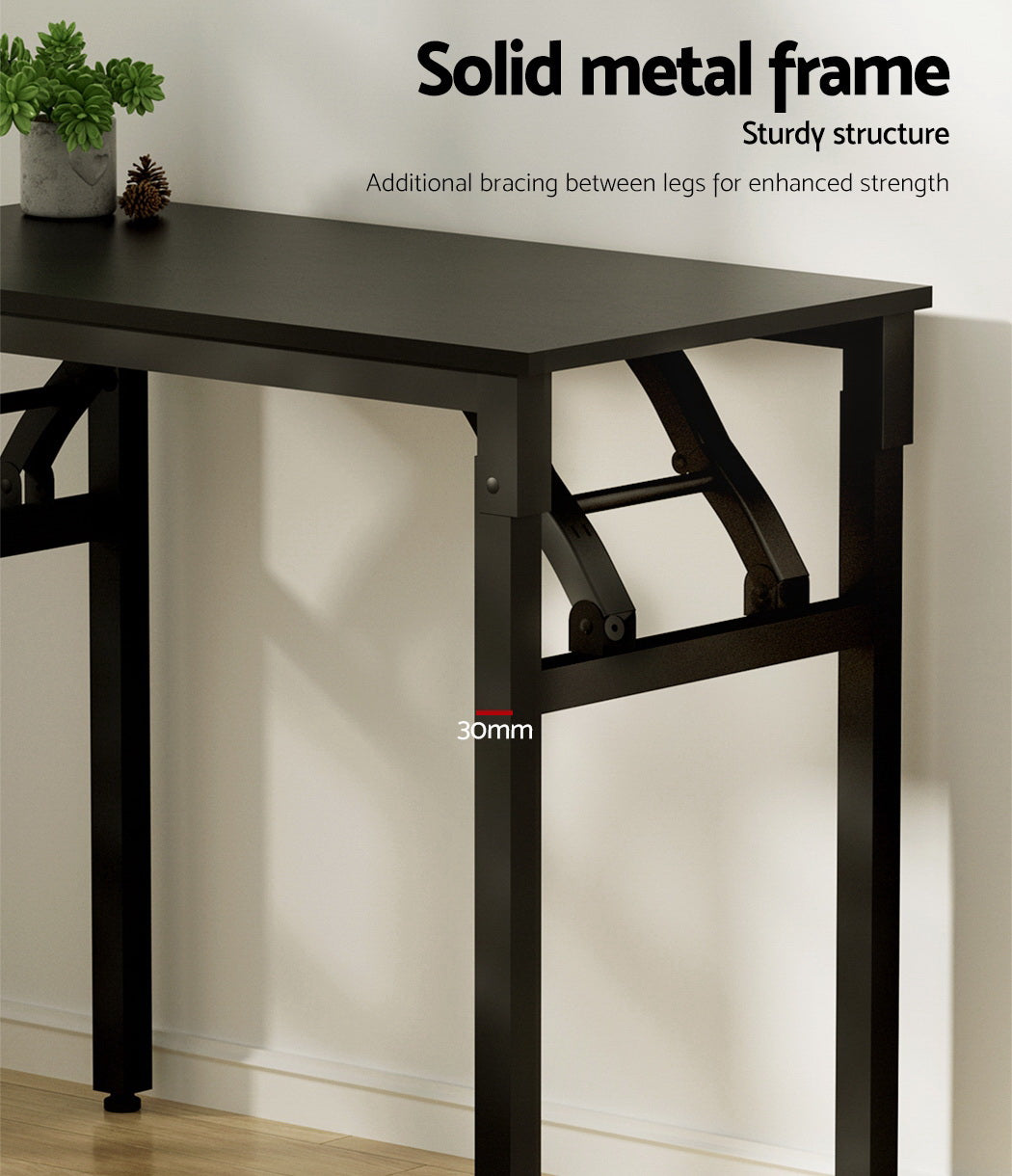 Artiss Computer Desk Foldable Balck 80CM - Cosy Abode