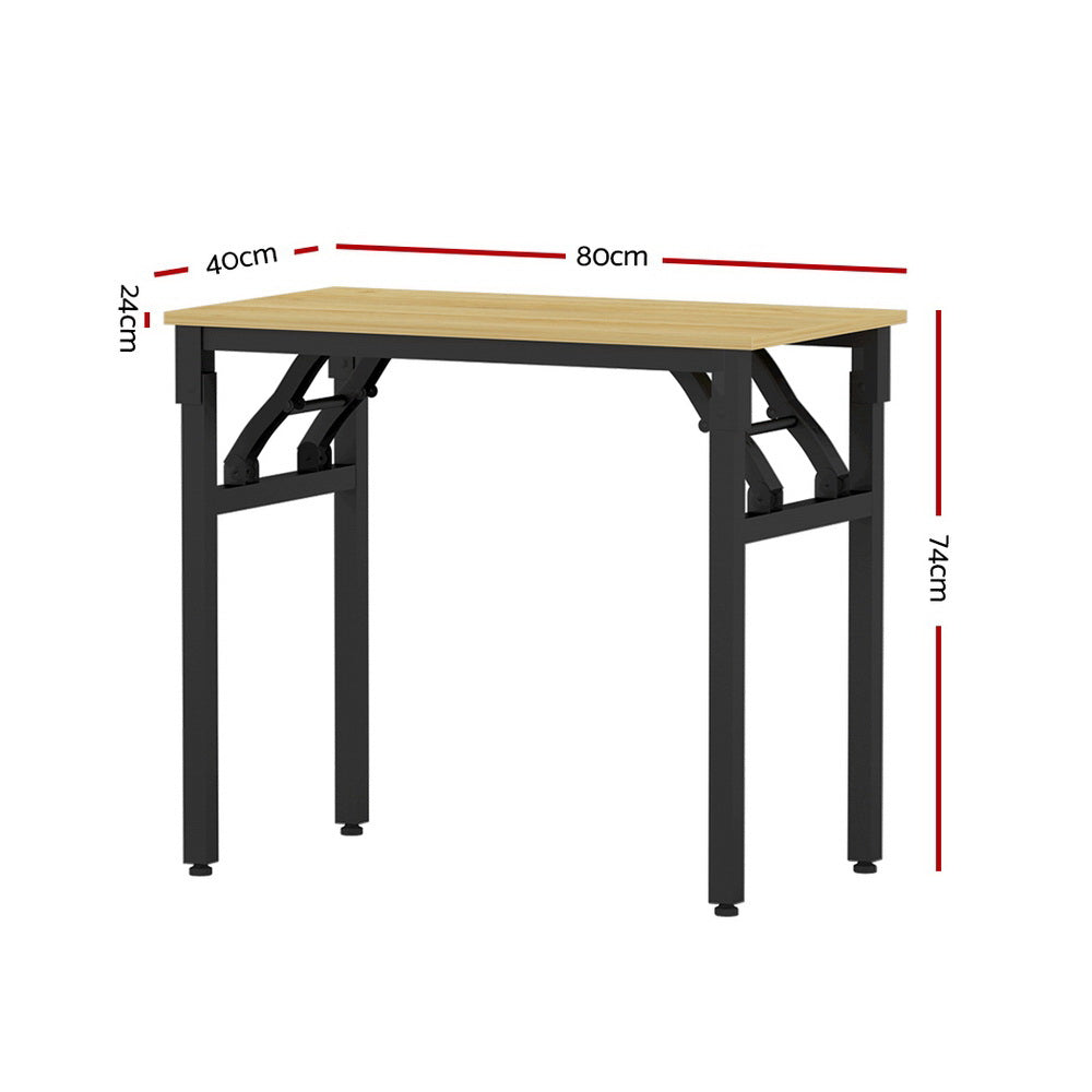 Artiss Computer Desk Laptop Table Bookshelf Desk Storage Rack Office Study Oak - Cosy Abode