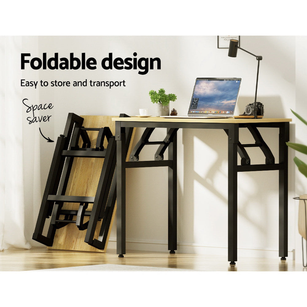 Artiss Computer Desk Laptop Table Bookshelf Desk Storage Rack Office Study Oak - Cosy Abode