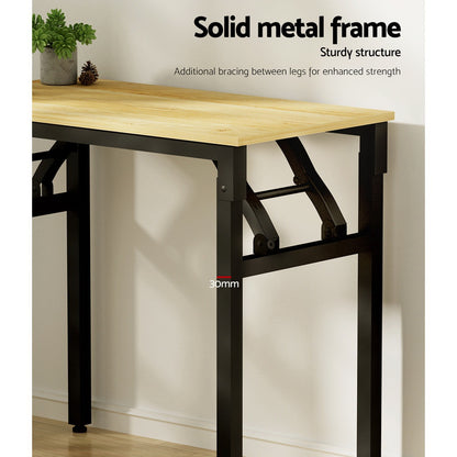 Artiss Computer Desk Laptop Table Bookshelf Desk Storage Rack Office Study Oak - Cosy Abode