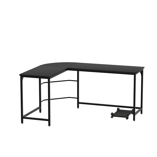 Artiss Computer Desk L-Shape CPU Stand Black 147CM - Cosy Abode
