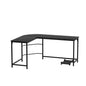 Artiss Computer Desk L-Shape CPU Stand Black 147CM - Cosy Abode