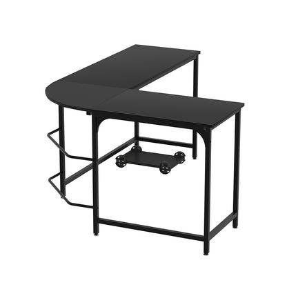 Artiss Computer Desk L-Shape CPU Stand Black 147CM - Cosy Abode
