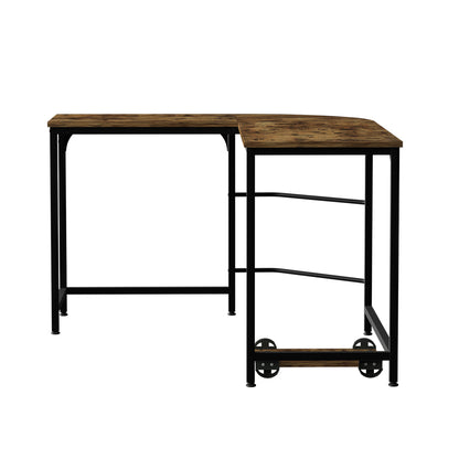Artiss Computer Desk L-Shape CPU Stand Brown 147CM - Cosy Abode