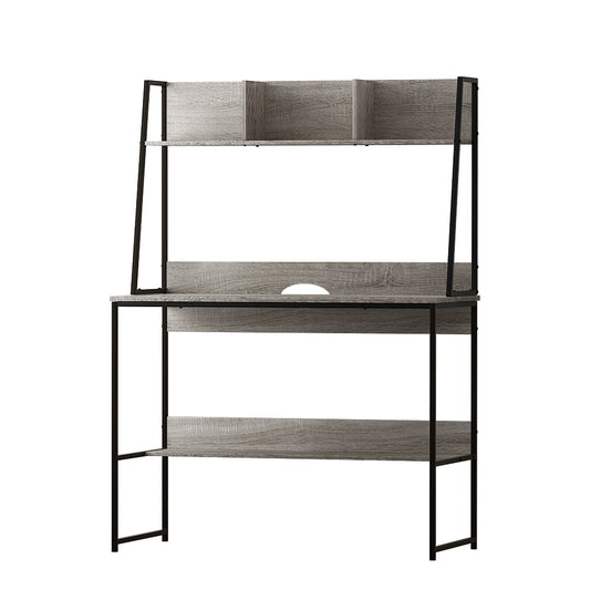 Artiss Laptop Desk & Bookshelf Storage Unit Grey 100CM - Cosy Abode