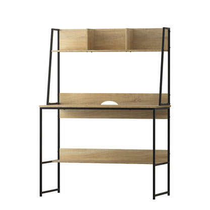Artiss Computer Desk Bookshelf Storage 100CM Oak - Cosy Abode