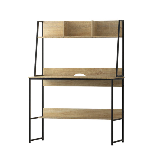 Artiss Computer Desk Bookshelf Storage 100CM Oak - Cosy Abode