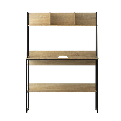 Artiss Computer Desk Bookshelf Storage 100CM Oak - Cosy Abode