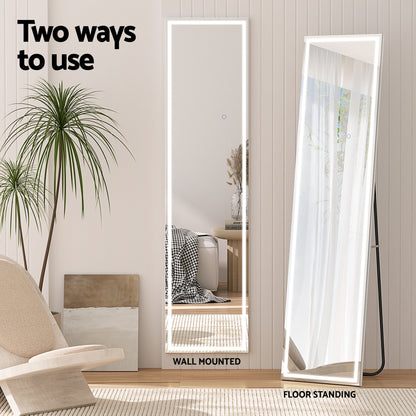 Embellir Full-Length Floor Wall Mirrors LED Light 160cm x 40cm - Cosy Abode