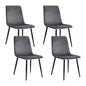 Artiss Dining Chairs Set of 4 Velvet Horizontal Slope Grey - Cosy Abode