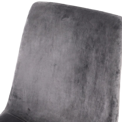 Artiss Dining Chairs Set of 4 Velvet Horizontal Slope Grey - Cosy Abode